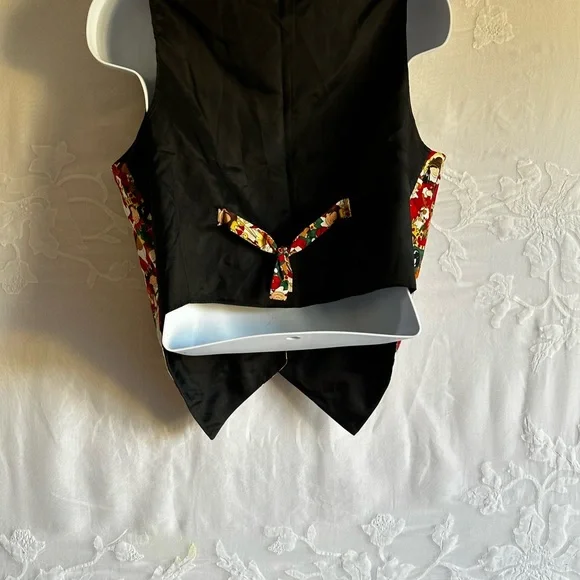 Festive Multicolor Cartoon Print Vest Christmas,Holiday Fashion - Picture 9 of 9